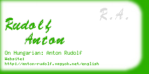 rudolf anton business card